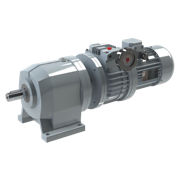 Coaxial gear reducer with speed variator.